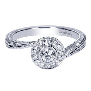 Gabriel 14 Karat Victorian Engagement Ring ER98640W44JJ