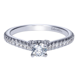 Gabriel 14 Karat Contemporary Engagement Ring ER98574W44JJ