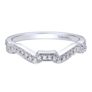 Gabriel 14 Karat Contemporary Wedding Band WB9454W44JJ