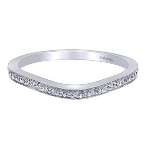 Gabriel 14 Karat Contemporary Wedding Band WB9731W44JJ