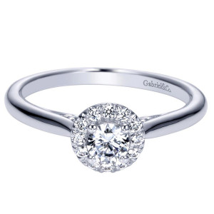 Gabriel 14 Karat Contemporary Engagement Ring ER98561W44JJ