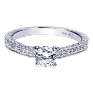 Gabriel 14 Karat Victorian Engagement Ring ER8696W44JJ