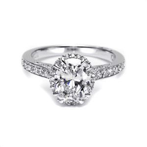 Tacori Platinum Dantela Engagement Ring 2620OVSMP