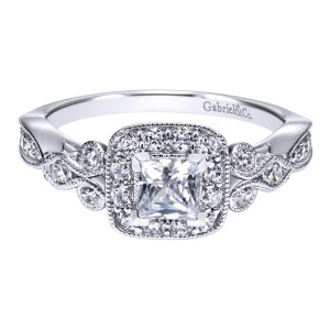 Gabriel 14 Karat Victorian Engagement Ring ER911874S0W44JJ