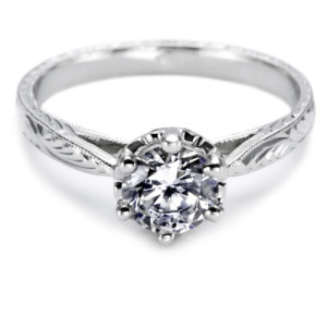 Tacori 18 Karat Solitaire Engagement Ring 10018