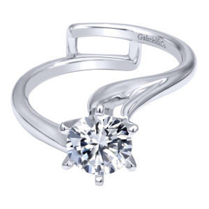 Gabriel 14 Karat Contemporary Engagement Ring ER10482W4JJJ