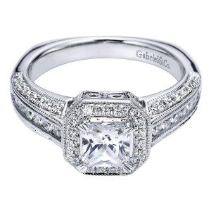 Gabriel 14 Karat Victorian Engagement Ring ER6229W44JJ