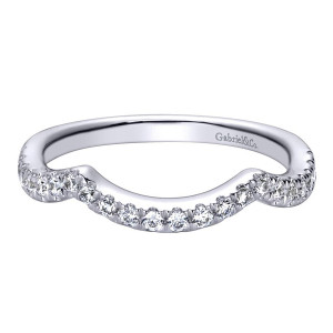 Gabriel 14 Karat Contemporary Wedding Band WB9598W44JJ