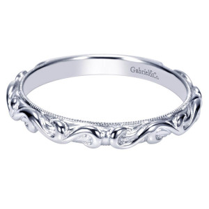 Gabriel 14 Karat Contemporary Wedding Band WB9021W4JJJ