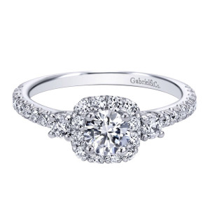 Gabriel 14 Karat Contemporary Engagement Ring ER910152W44JJ