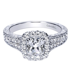 Gabriel 14 Karat Victorian Engagement Ring ER9074W44JJ