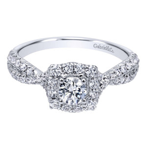 Gabriel 14 Karat Contemporary Engagement Ring ER910937W44JJ
