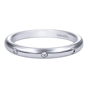 Gabriel 14 Karat Contemporary Wedding Band WB9618W44JJ