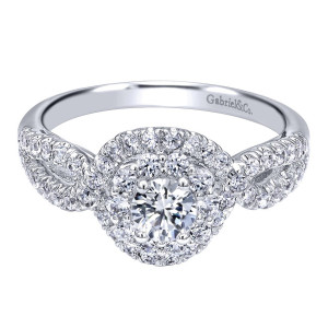 Gabriel 14 Karat Contemporary Engagement Ring ER910158W44JJ