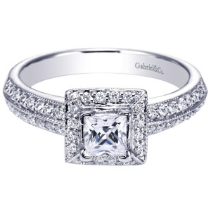 Gabriel 14 Karat Victorian Engagement Ring ER95429W44JJ