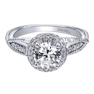 Gabriel 14 Karat Contemporary Engagement Ring ER10132W44JJ