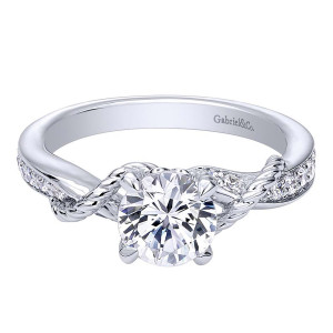 Gabriel 14 Karat Contemporary Engagement Ring ER10267W44JJ