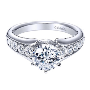Gabriel 14 Karat Contemporary Engagement Ring ER6030W44JJ