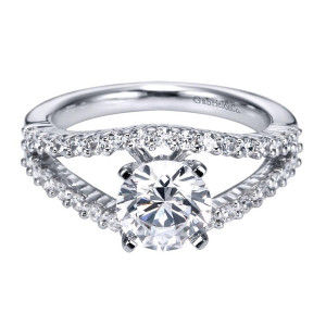 Gabriel 14 Karat Contemporary Engagement Ring ER6079W44JJ