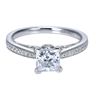 Gabriel 14 Karat Contemporary Engagement Ring ER8000W44JJ