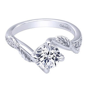 Gabriel 14 Karat Contemporary Engagement Ring ER10265W44JJ