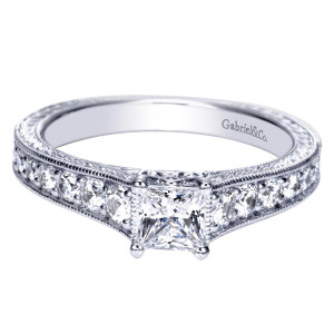 Gabriel 14 Karat Victorian Engagement Ring ER98542W44JJ