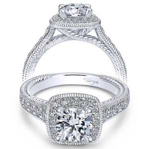 Taryn 14k White Gold Round Halo Engagement Ring TE10107W44JJ