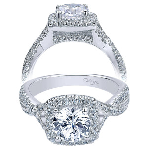 Taryn 14k White Gold Round Halo Engagement Ring TE10111W44JJ