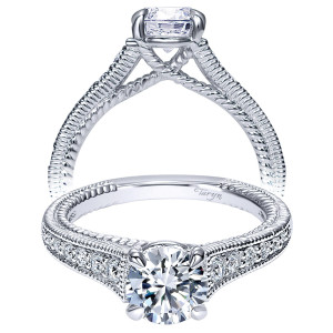 Taryn 14k White Gold Round Straight Engagement Ring TE10113W44JJ