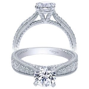 Taryn 14k White Gold Round Straight Engagement Ring TE10114W44JJ
