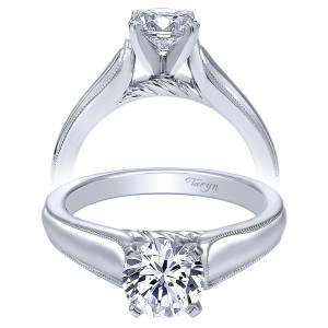 Taryn 14k White Gold Round Straight Engagement Ring TE10187W4JJJ