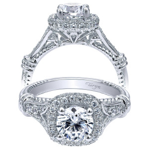 Taryn 14k White Gold Round Halo Engagement Ring TE10237W44JJ