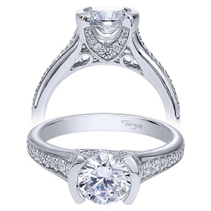 Taryn 14k White Gold Round Straight Engagement Ring TE10246W44JJ