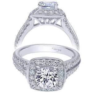 Taryn 14k White Gold Round Halo Engagement Ring TE10284W44JJ