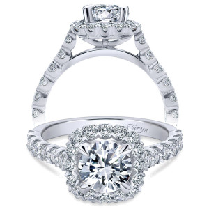 Taryn 14k White Gold Round Halo Engagement Ring TE10288W44JJ