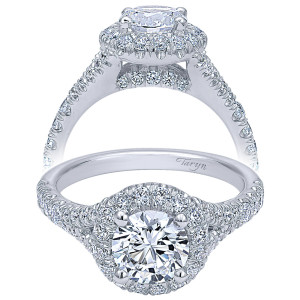 Taryn 14k White Gold Round Halo Engagement Ring TE10289W44JJ