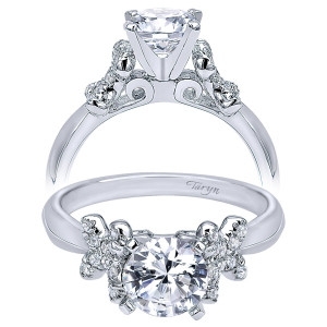 Taryn 14k White Gold Round Straight Engagement Ring TE10494W44JJ