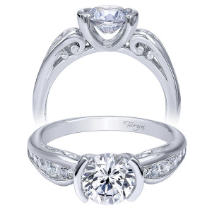 Taryn 14k White Gold Round Straight Engagement Ring TE10756W44JJ
