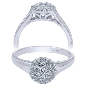 Taryn 14k White Gold Round Halo Engagement Ring TE10774W44JJ