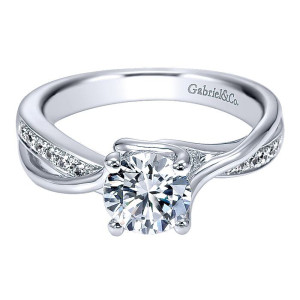 Gabriel 14 Karat Round Diamond Engagement Ring ER11095W44JJ
