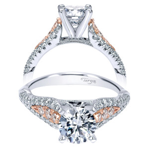 Taryn 14k White Gold Round Straight Engagement Ring TE11879R4T44JJ