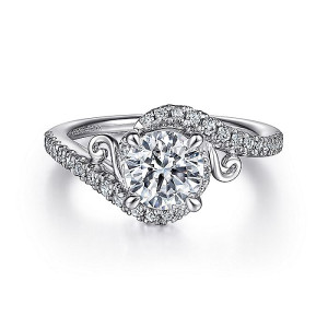 Gabriel 14 Karat Round Diamond Engagement Ring ER15609R4W44JJ