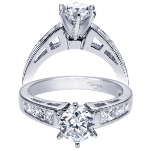 Taryn 14k White Gold Round Straight Engagement Ring TE1737W44JJ