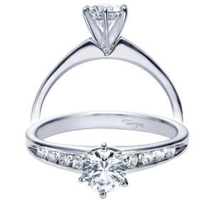 Taryn 14k White Gold Round Straight Engagement Ring TE2150W44JJ