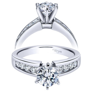 Taryn 14k White Gold Round Straight Engagement Ring TE2200W44JJ