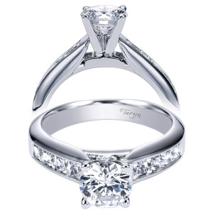 Taryn 14k White Gold Round Straight Engagement Ring TE3964W44JJ