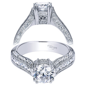 Taryn 14k White Gold Round Straight Engagement Ring TE4136W44JJ