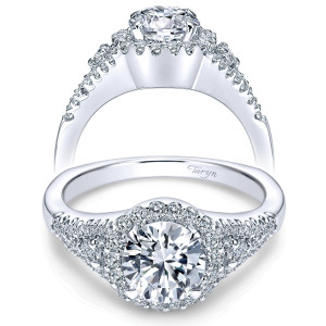 Taryn 14k White Gold Round Halo Engagement Ring TE4179W44JJ