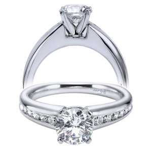 Taryn 14k White Gold Round Straight Engagement Ring TE4182W44JJ