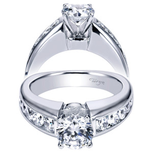 Taryn 14k White Gold Round Straight Engagement Ring TE4184W44JJ